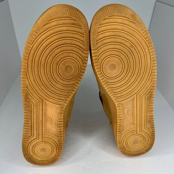 Nike Mens DJ9158-200 Tan Air Force 1 '07 Mid Flax Wheat Gum Size 15 Sneakers - Picture 7 of 9